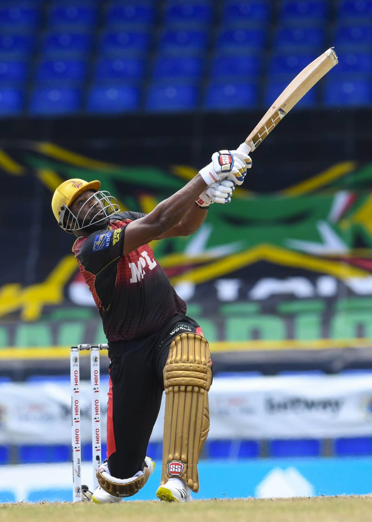 Kieron Pollard was there at the end as Trinbago Knight Riders took 28 off the last over, Trinbago Knight Riders vs Jamaica Tallawahs, CPL 2021, Basseterre, September 5, 2021