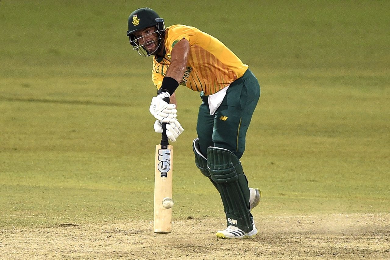 Aiden Markram plays one onto the leg side, Sri Lanka vs South Africa, 1st T20I, Colombo, September 10, 2021