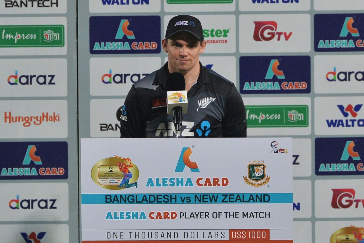 Tom Latham was named Player of the Match in the fifth T20I, 3rd ODI, Dhaka, September 10, 2021
