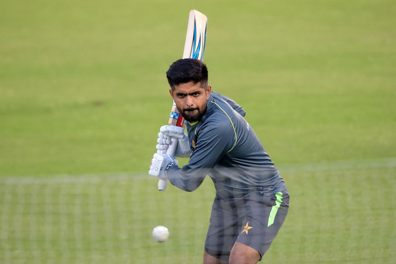 Babar Azam during a practice session, Rawalpindi, September 11, 2021
