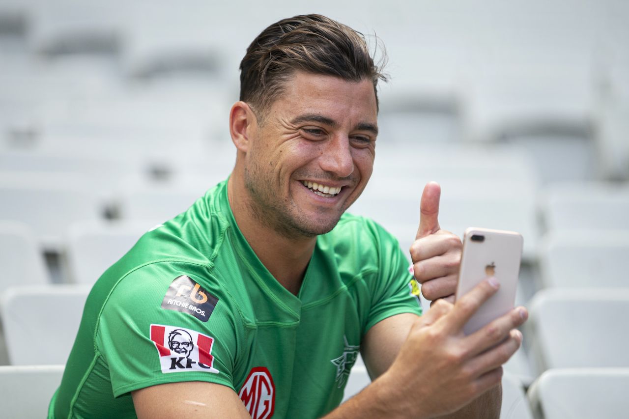 Marcus Stoinis during a video chat, BBL 2020-21, Melbourne Cricket Ground, Melbourne, January 14, 2021