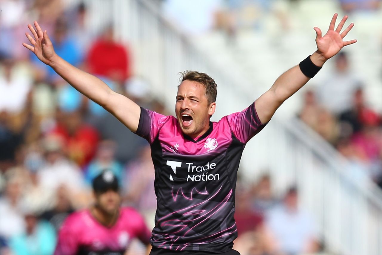 Josh Davey ended up with four wickets, Somerset vs Hampshire, 1st semi-final, Vitality Blast, Edgbaston, September 18, 2021