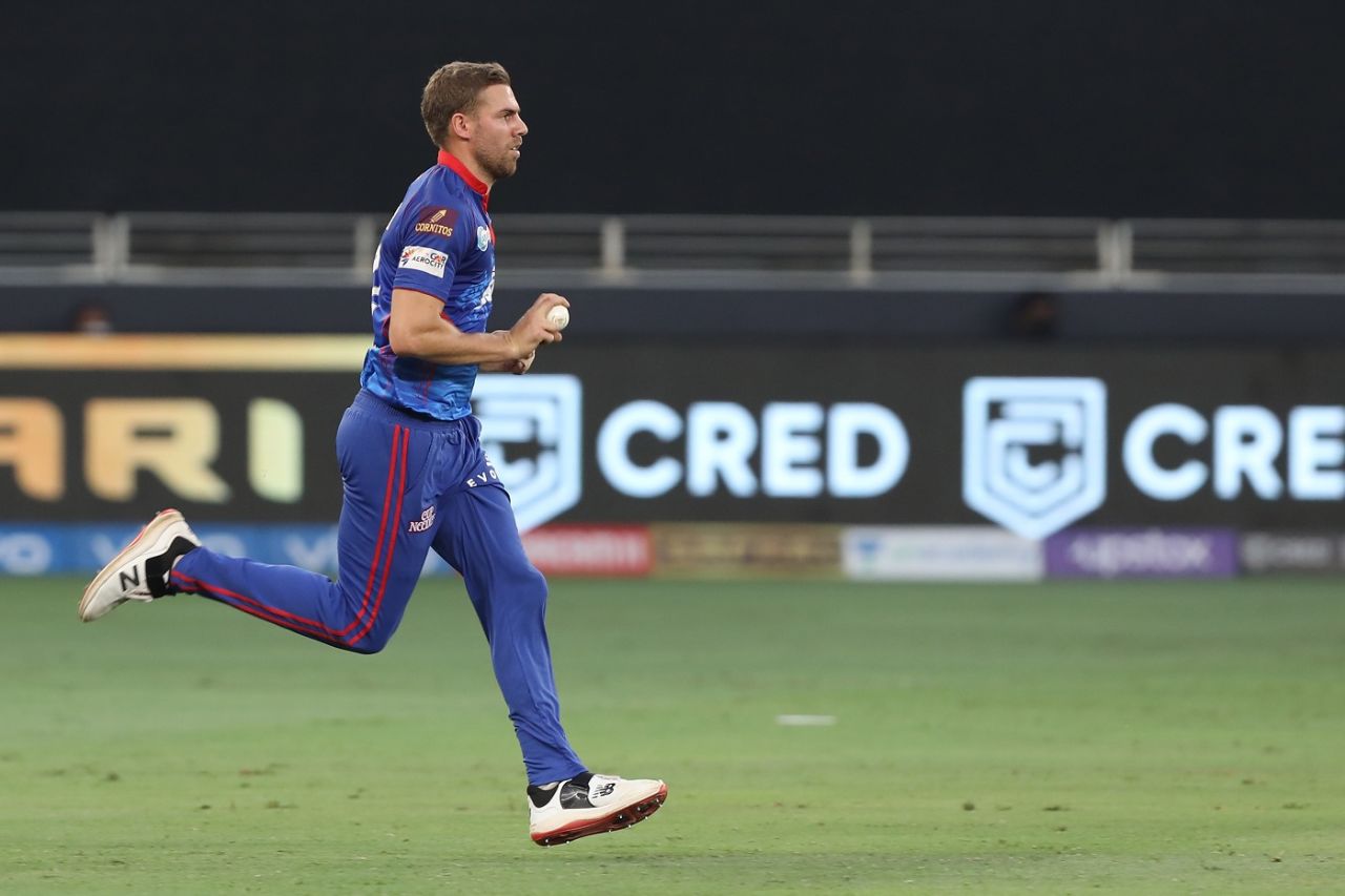 Anrich Nortje generated serious pace, Delhi Capitals vs Sunrisers Hyderabad, 33rd match, IPL 2021, Dubai, September 22, 2021
