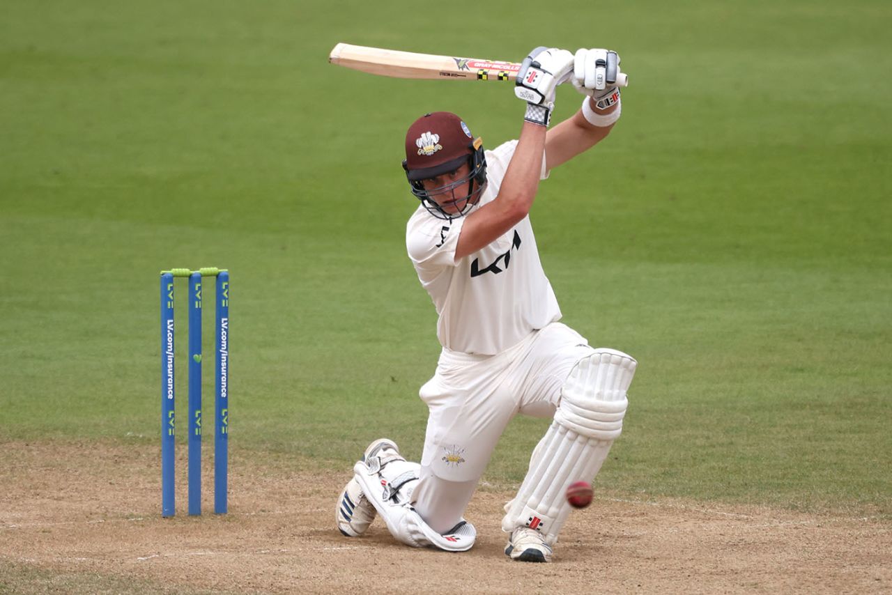 Jamie Smith lashes through the covers, Surrey vs Glamorgan, County Championship Division Two, The Kia Oval, September 23, 2021