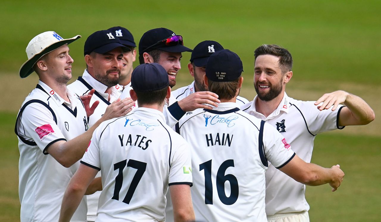 Warwickshire celebrate as they edge closer to the title, Warwickshire vs Somerset, Edgbaston, County Championship Division One, September 24, 2021