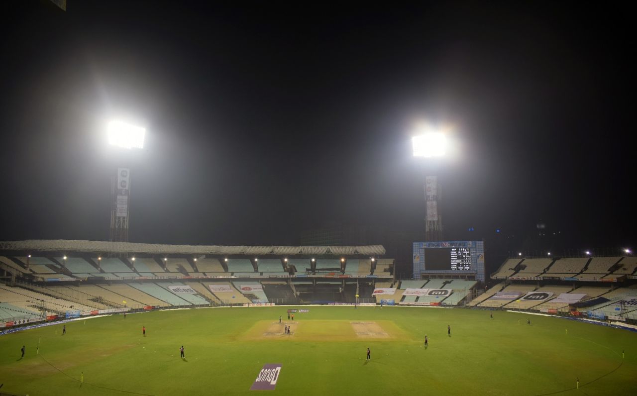 A view of the Eden Gardens during the 2021 Bengal T20 Challenge final, Barrackpore Bashers vs Kolkata Heroes, final, 2021 Bengal T20 Challenge, Kolkata, September 23, 2021