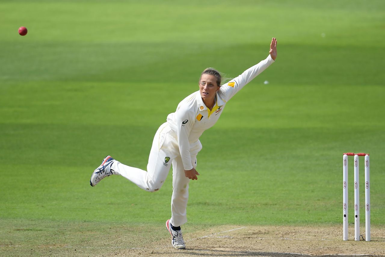 Ashleigh Gardner in action during her Test debut, England vs Australia, Only Test, Taunton, July 20, 2019