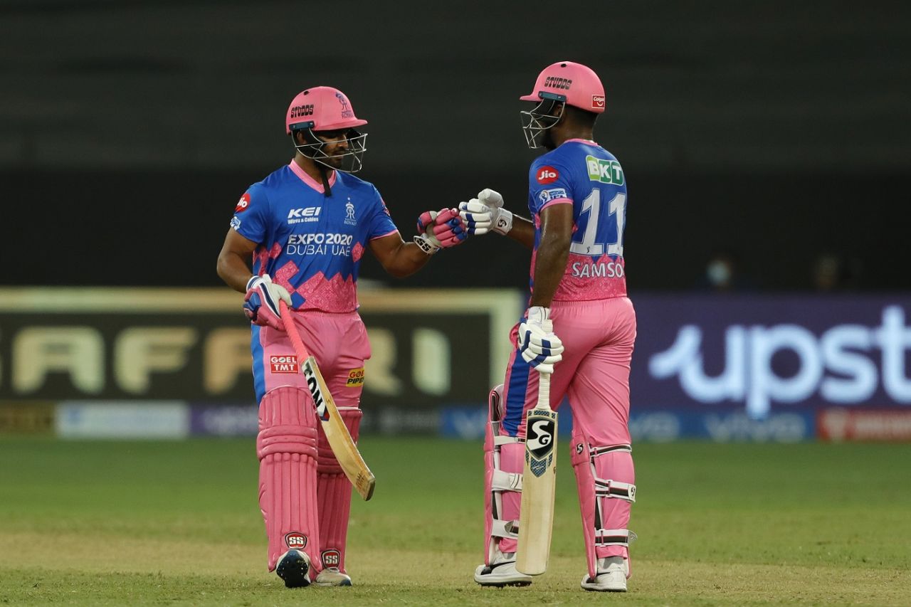Sanju Samson and Mahipal Lomror had a productive partnership, Rajasthan Royals vs Sunrisers Hyderabad, Dubai, IPL 2021, September 27, 2021
