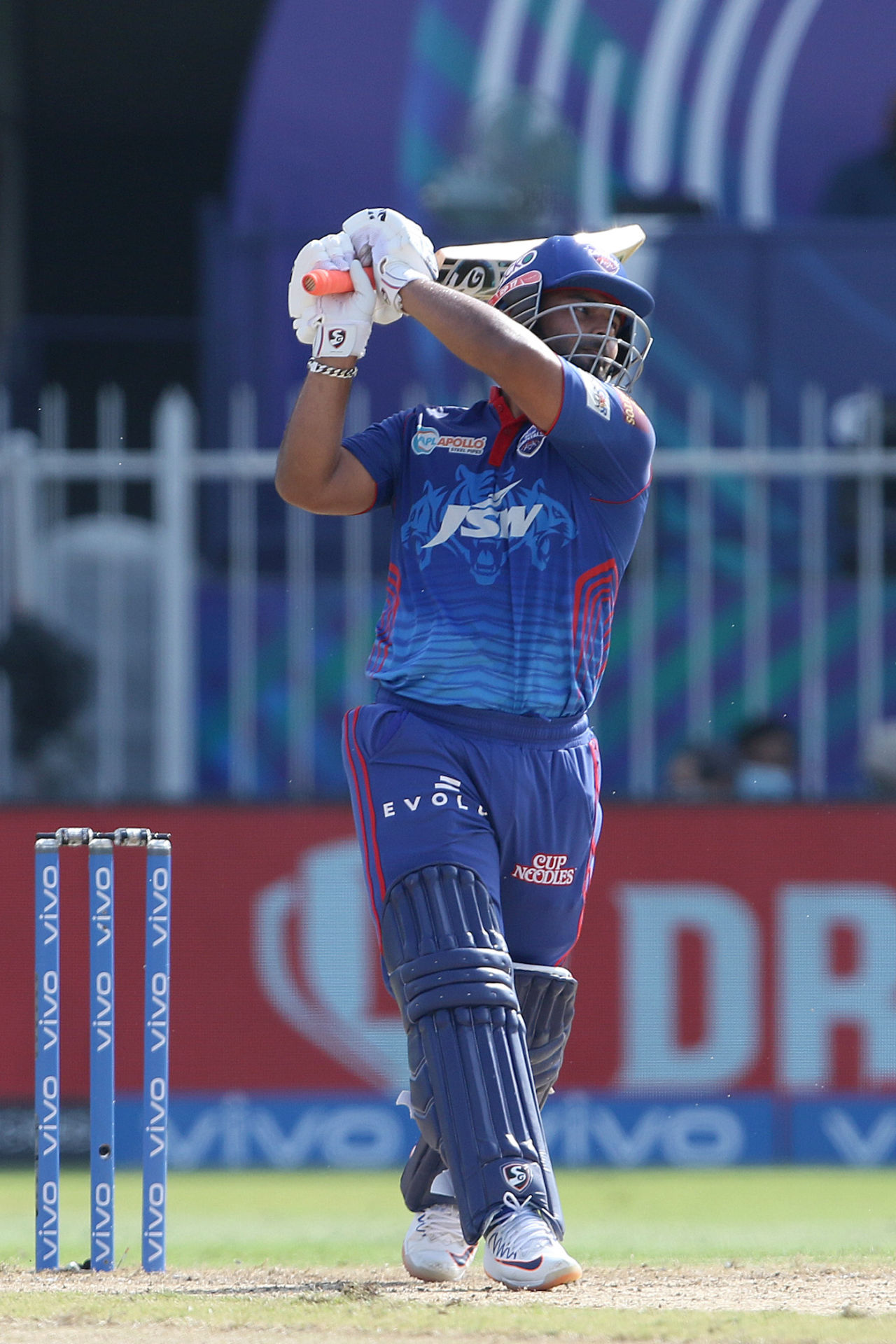 Rishabh Pant hits over the infield, Kolkata Knight Riders vs Delhi Capitals, IPL 2021, Sharjah, September 28, 2021