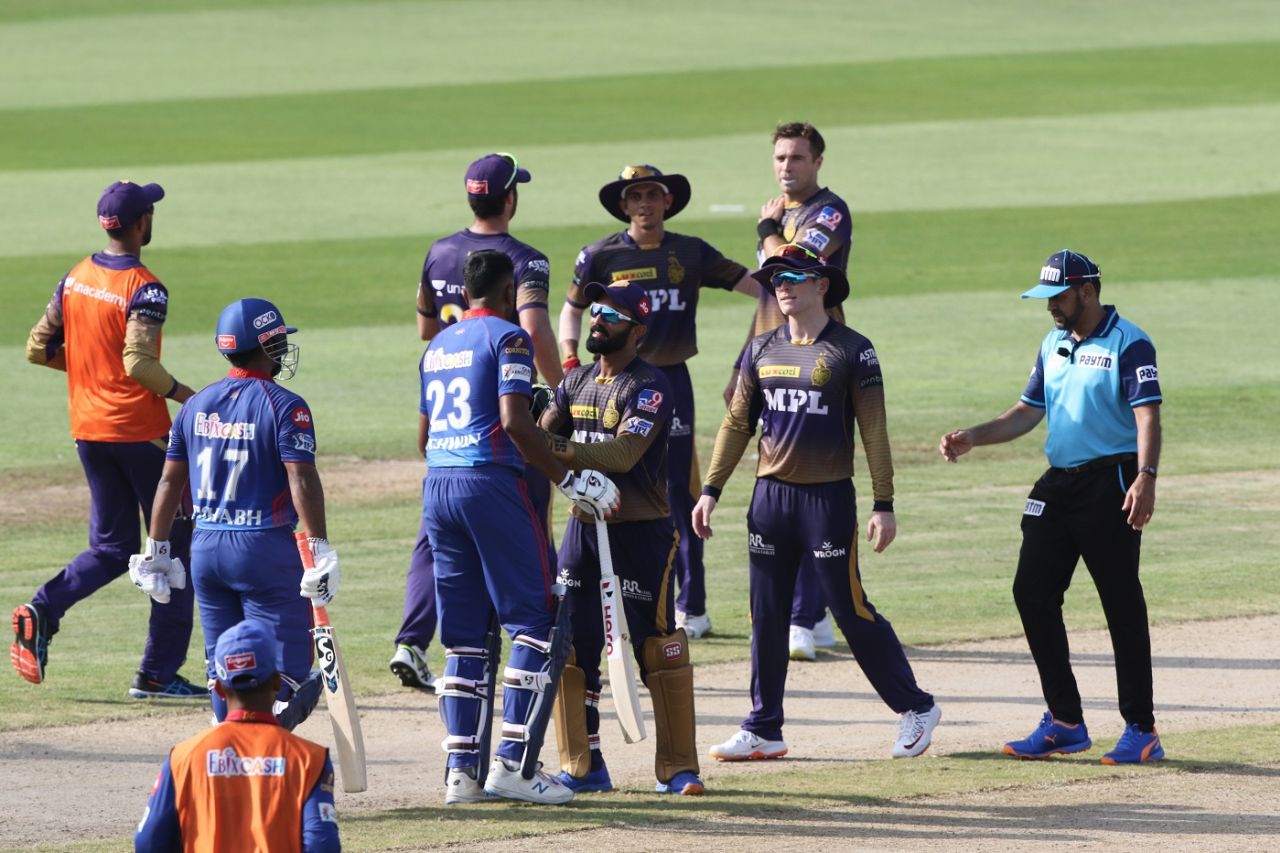 Dinesh Karthik intervenes after R Ashwin, Tim Southee and Eoin Morgan involve in a war of words, Kolkata Knight Riders vs Delhi Capitals, IPL 2021, Sharjah, September 28, 2021