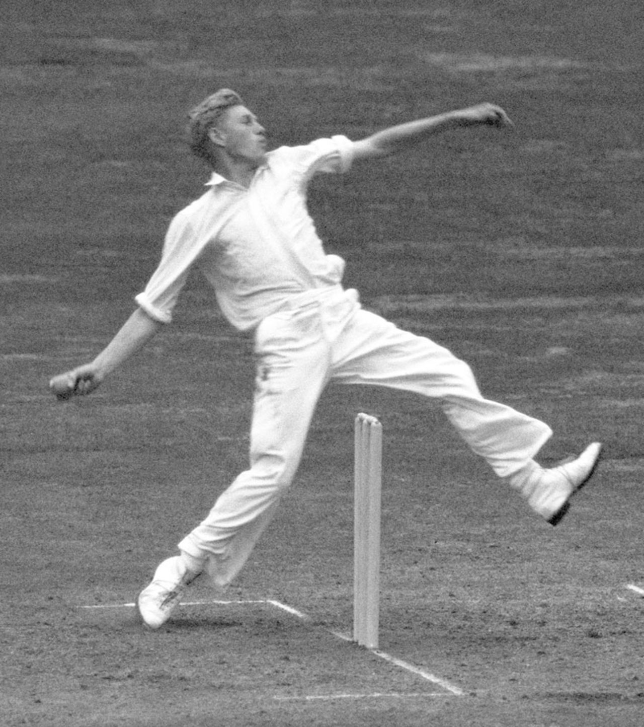 Geoff Griffin bowling at Lord's, England v South Africa, 2nd Test, June 24, 1960