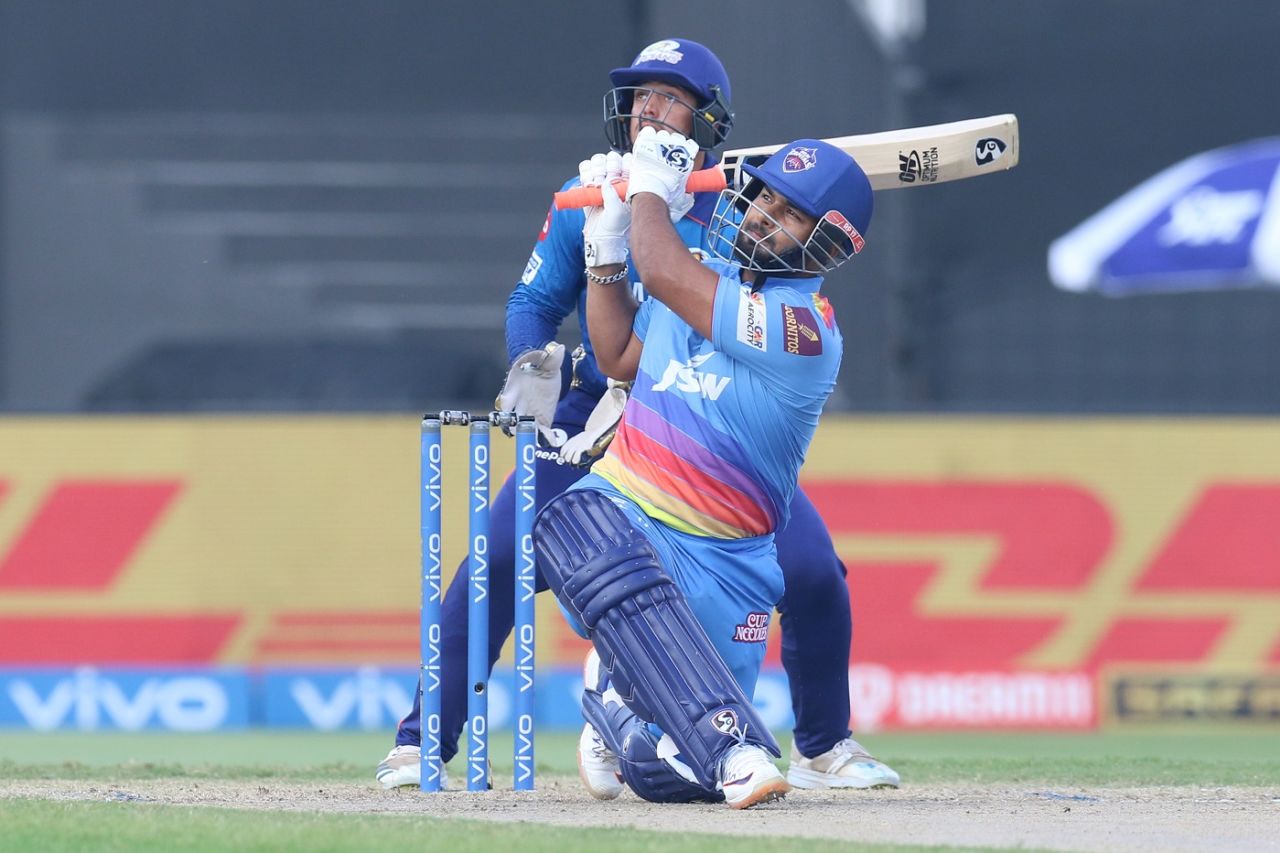 Rishabh Pant goes for a big one, Mumbai Indians vs Delhi Capitals, IPL 2021, Sharjah, October 2, 2021