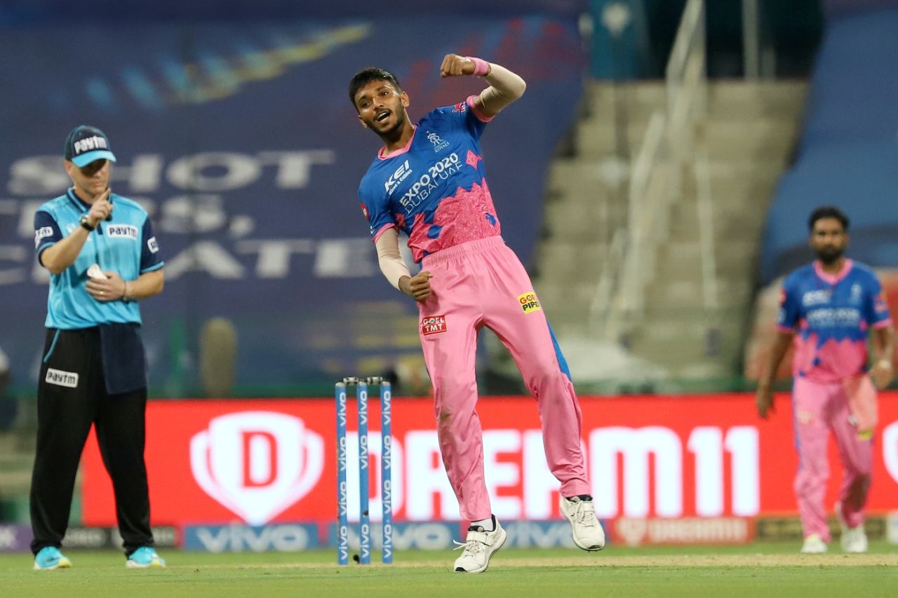 Chetan Sakariya snagged Ambati Rayudu, Chennai Super Kings vs Rajasthan Royals, IPL 2021, Abu Dhabi, October 2, 2021
