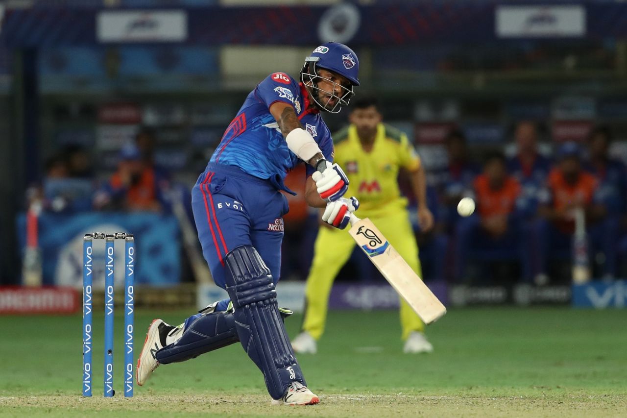 Shikhar Dhawan took 21 off one Deepak Chahar over, Delhi Capitals vs Chennai Super Kings, IPL 2021, Dubai, October 4, 2021