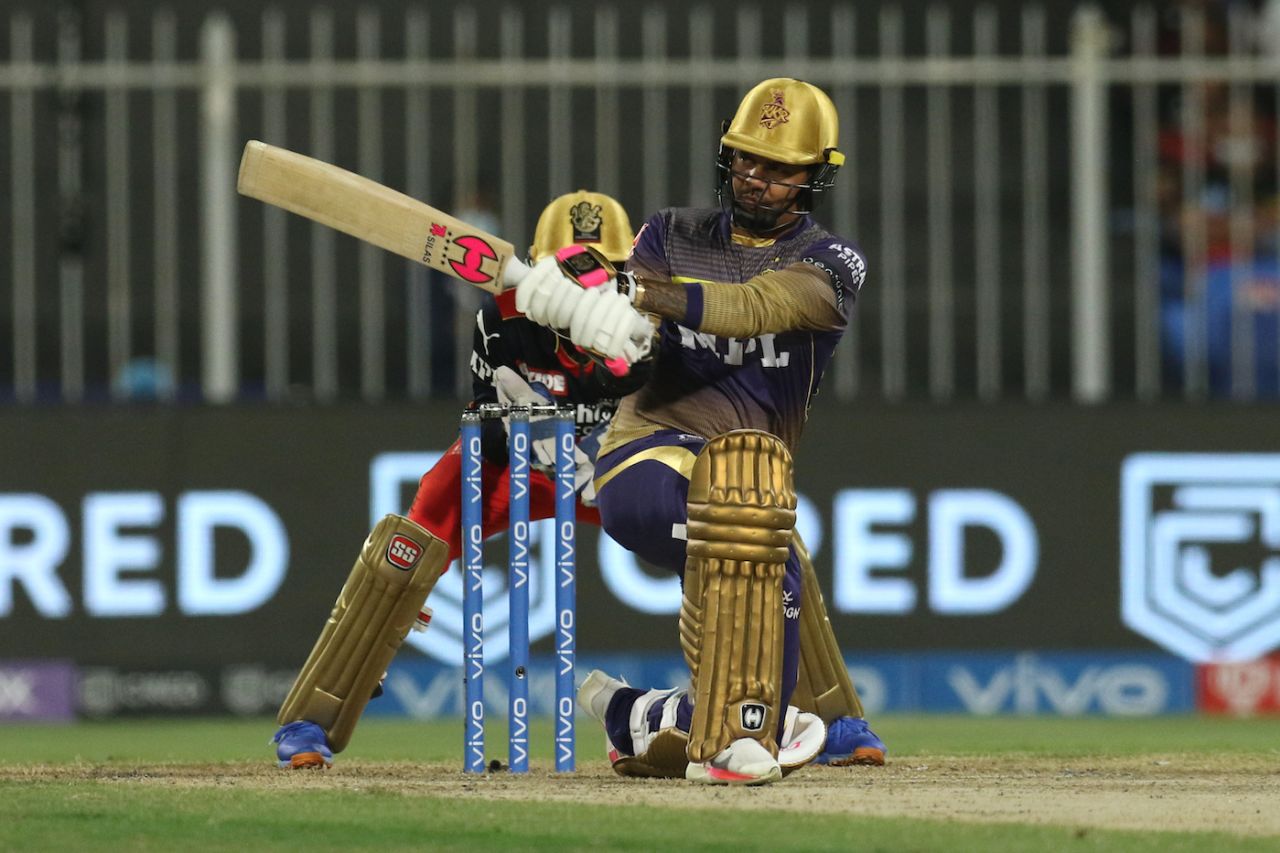 Sunil Narine was at his big-hitting best, Royal Challengers Bangalore vs Kolkata Knight Riders, IPL 2021 Eliminator, Sharjah, October 11, 2021