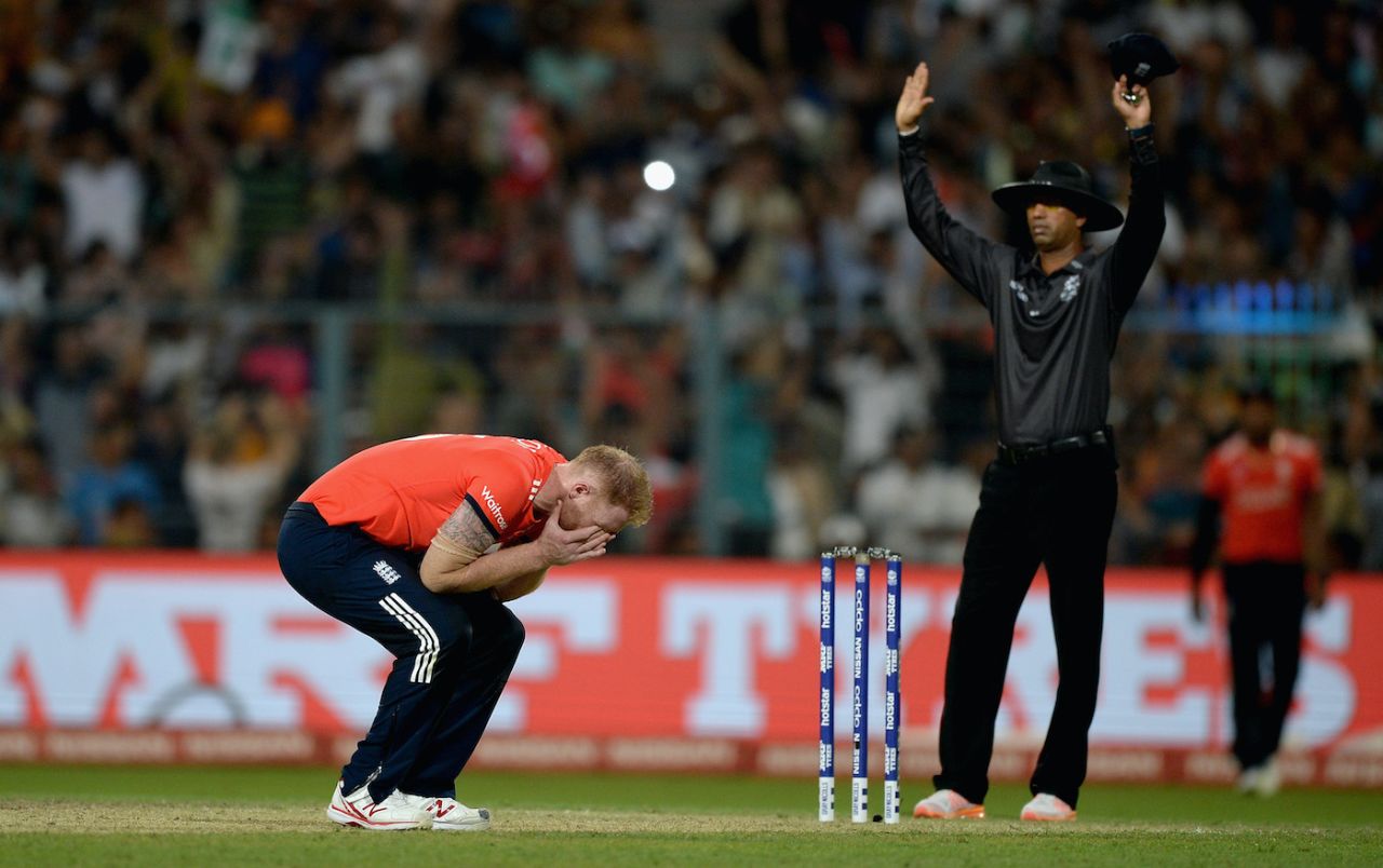 Ben Stokes had 18 runs to defend, but was hit for four sixes, England v West Indies, World T20, final, Kolkata, April 3, 2016 