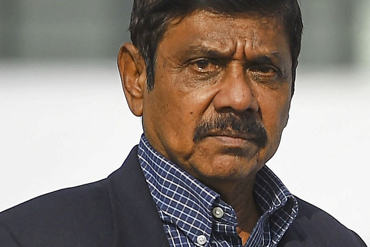 Bandula Warnapura poses for a picture in Rawalpindi
