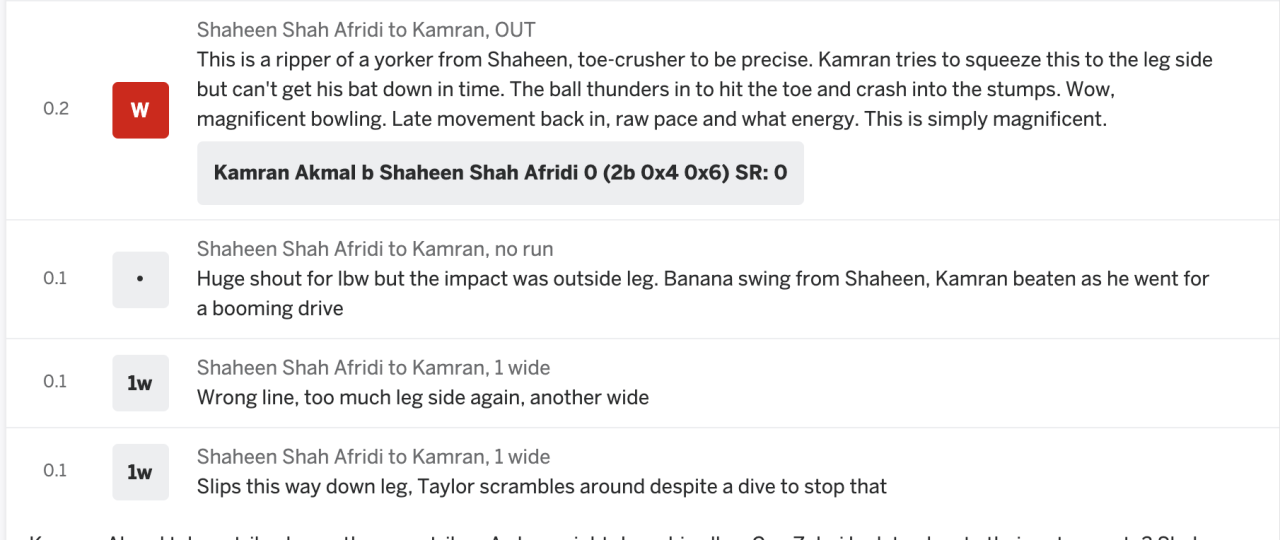 Beating with late movement, Shaheen Shah Afridi style