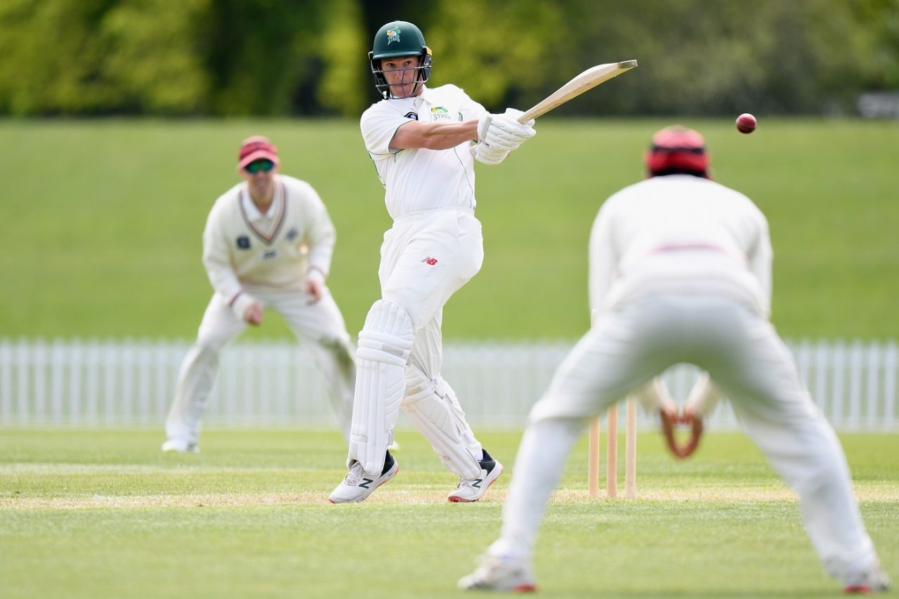 Ben Wheeler pulls one away, Canterbury vs Central Districts, Plunket Shield, Christchurch, October 23, 2021