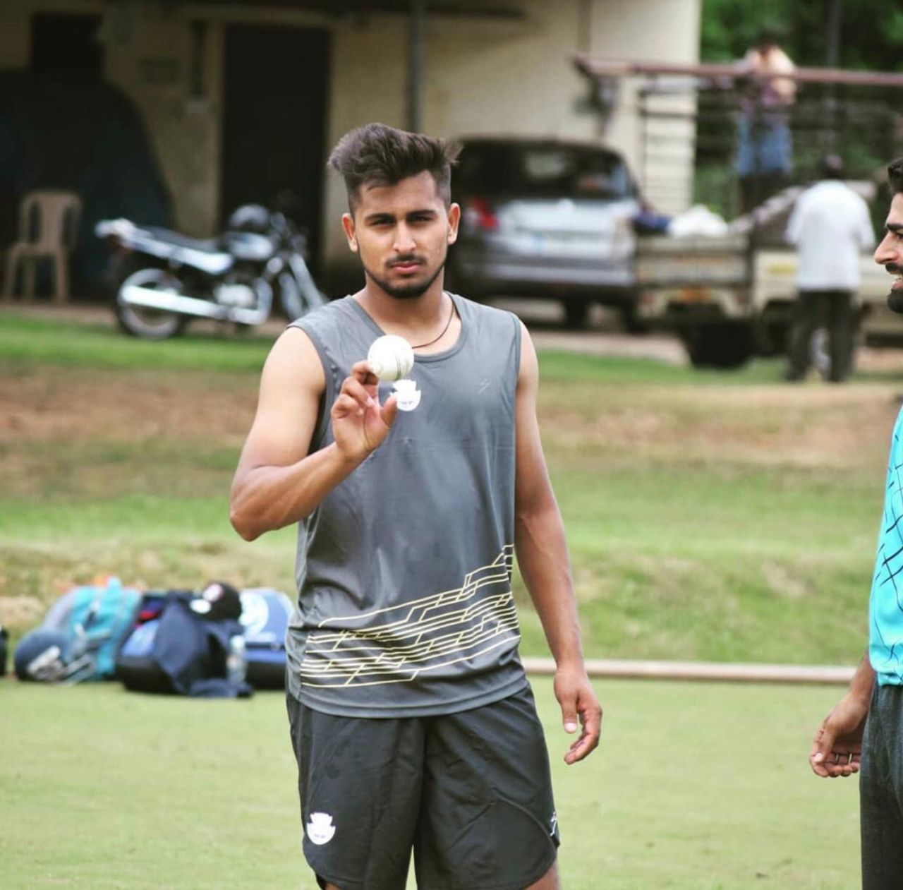 Umran Malik ahead of a practice session
