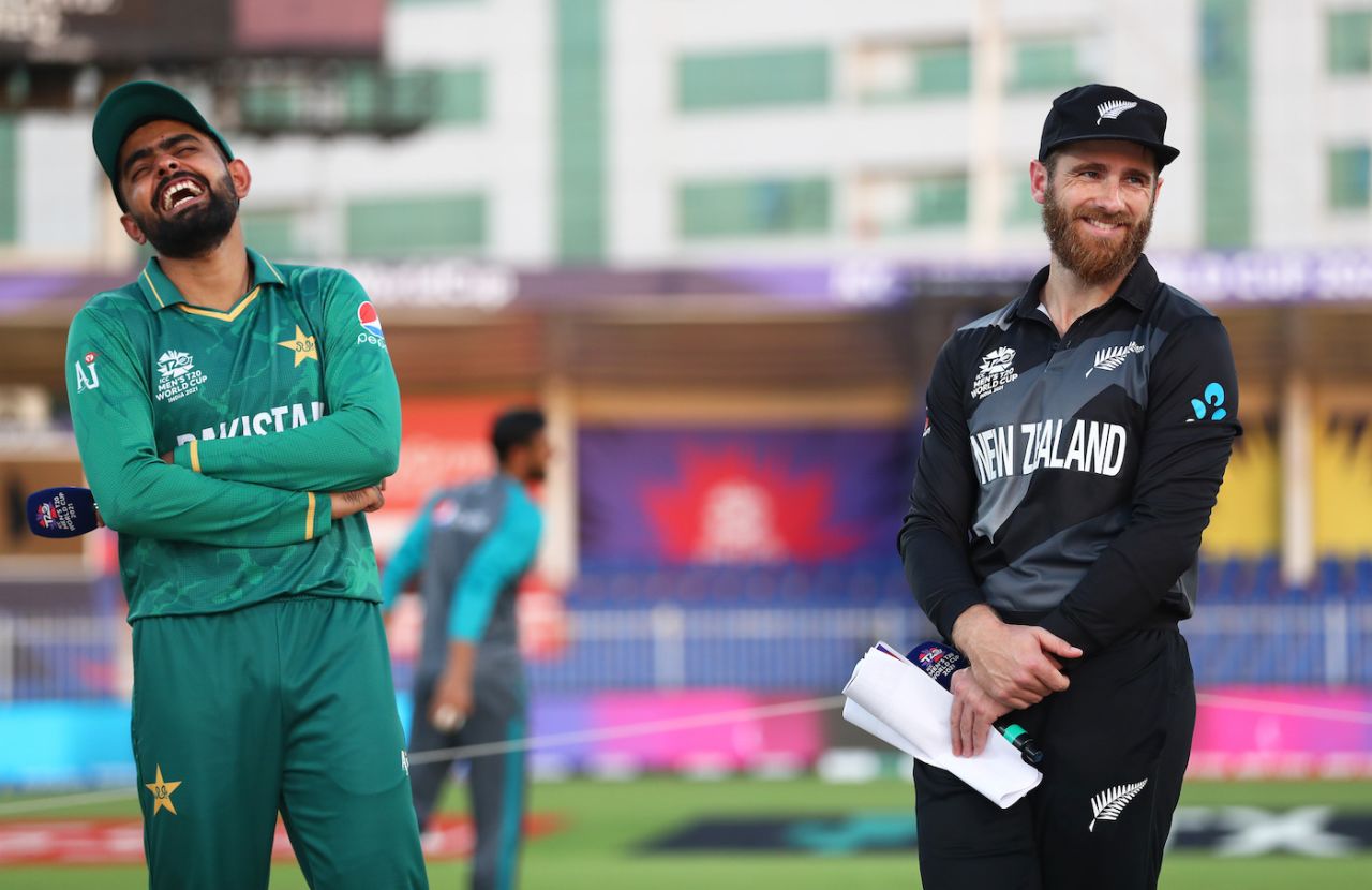 Who said revenge? Babar Azam has a laugh with the ever-smiling Kane Williamson at toss, Pakistan vs New Zealand, T20 World Cup 2021, Group 2, Sharjah, October 26, 2021