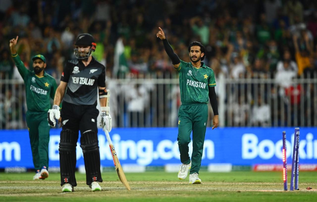 Hasan Ali was confident after getting in a direct hit, Pakistan vs New Zealand, T20 World Cup 2021, Group 2, Sharjah, October 26, 2021