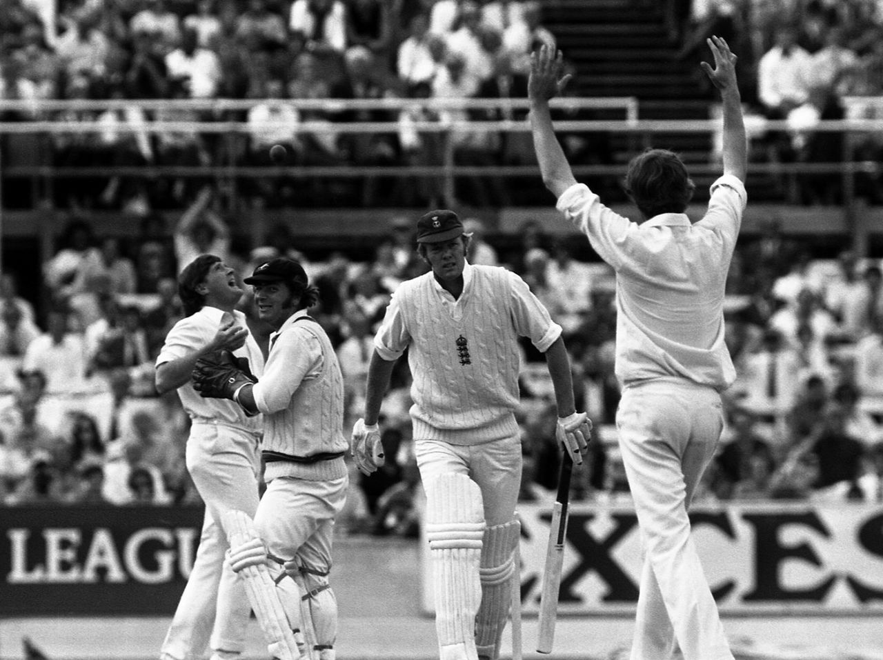 Tony Greig is caught by Keith Stackpole off the bowling of Ashley Mallett, England v Australia, 5th Test, The Oval, 1st day, August 10, 1972