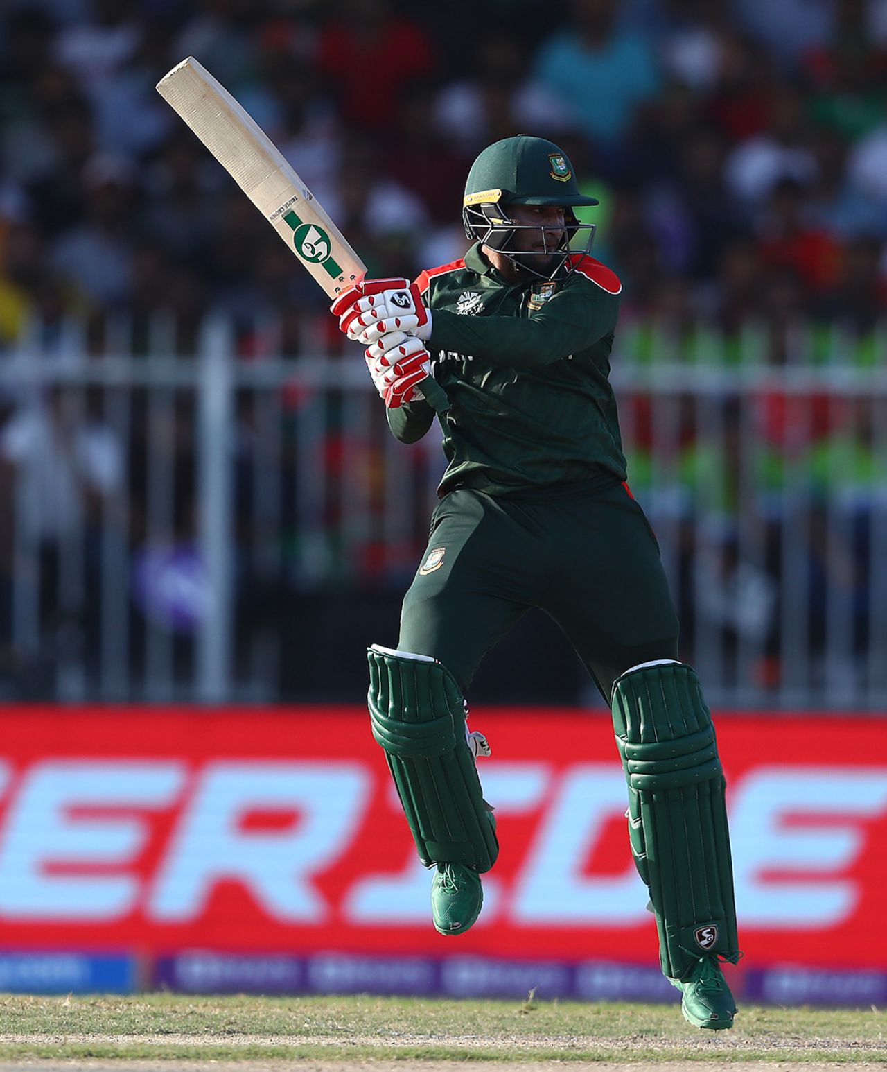 Shakib Al Hasan guides the ball behind point, Bangladesh vs West Indies, T20 World Cup, Group 1, Sharjah, October 29, 2021