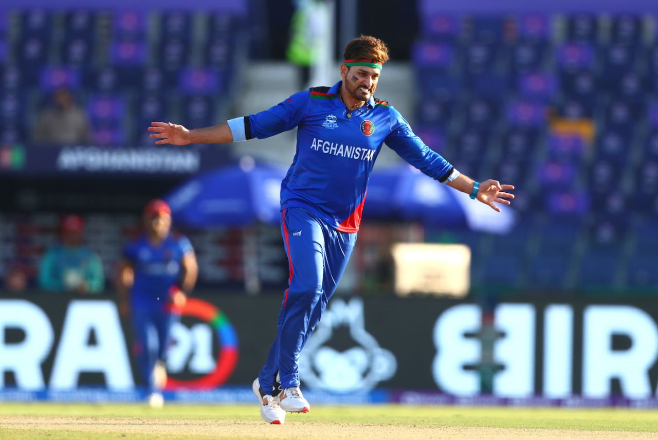 Hamid Hassan's double-wicket over rocked Namibia in the middle overs, Afghanistan vs Namibia, T20 World Cup, Group 2, Abu Dhabi, October 31, 2021