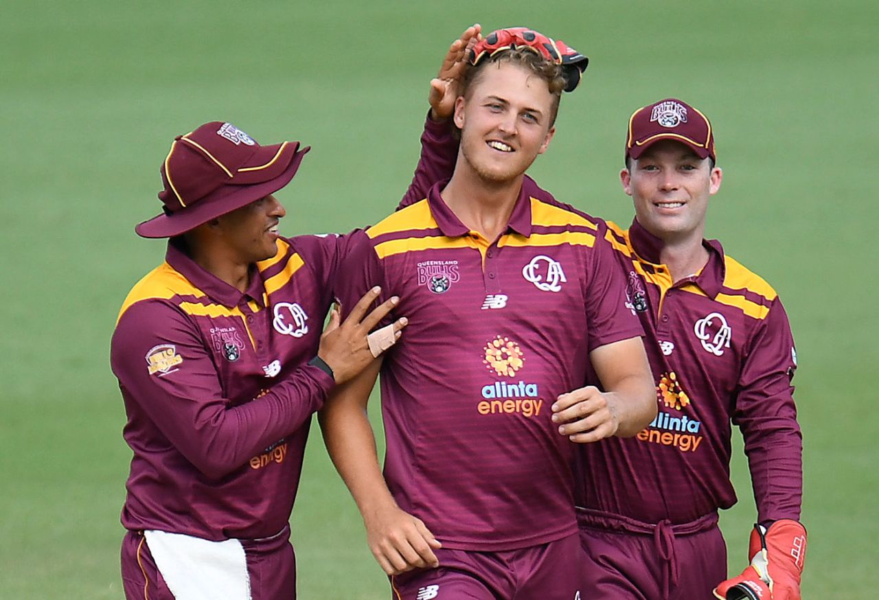 Connor Sully took four wickets, Queensland vs Tasmania, Marsh Cup, Townsville, November 1, 2021