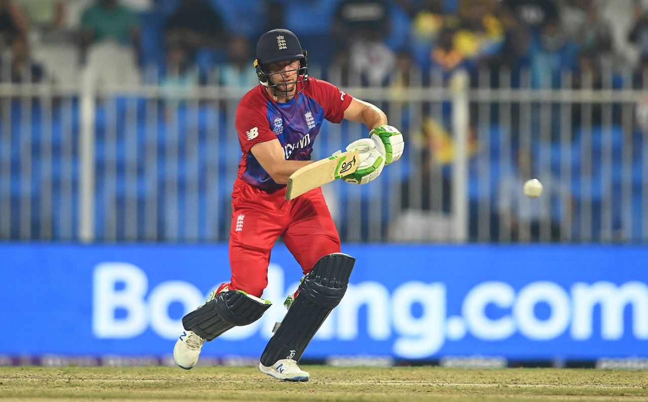 Jos Buttler sets about trying to rescue England's innings, England vs Sri Lanka, Men's T20 World Cup, Super 12s, Sharjah, November 1, 2021