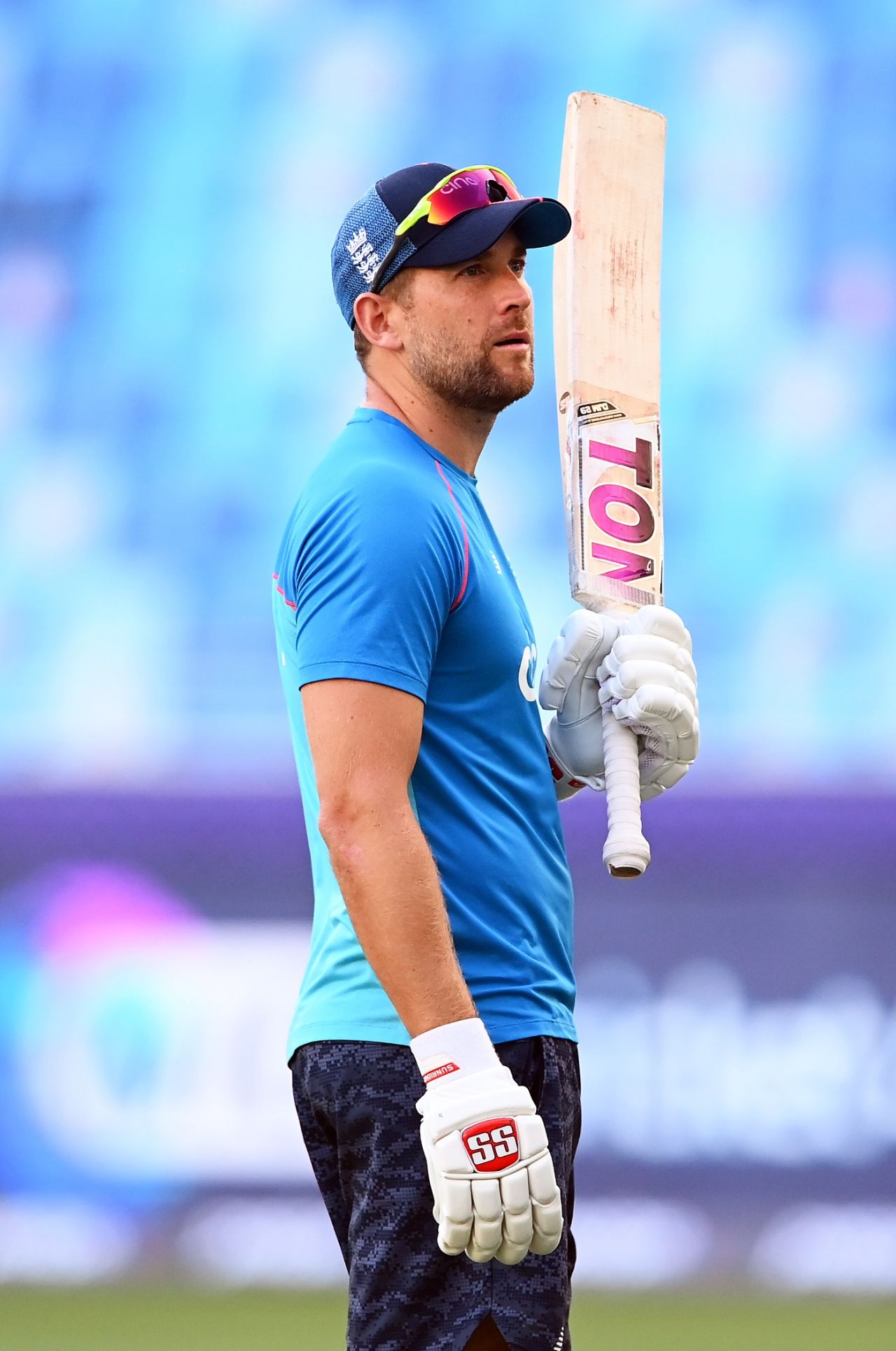 Dawid Malan practises before the game, England vs West Indies, T20 World Cup 2021, Super 12s, Dubai, October 23, 2021