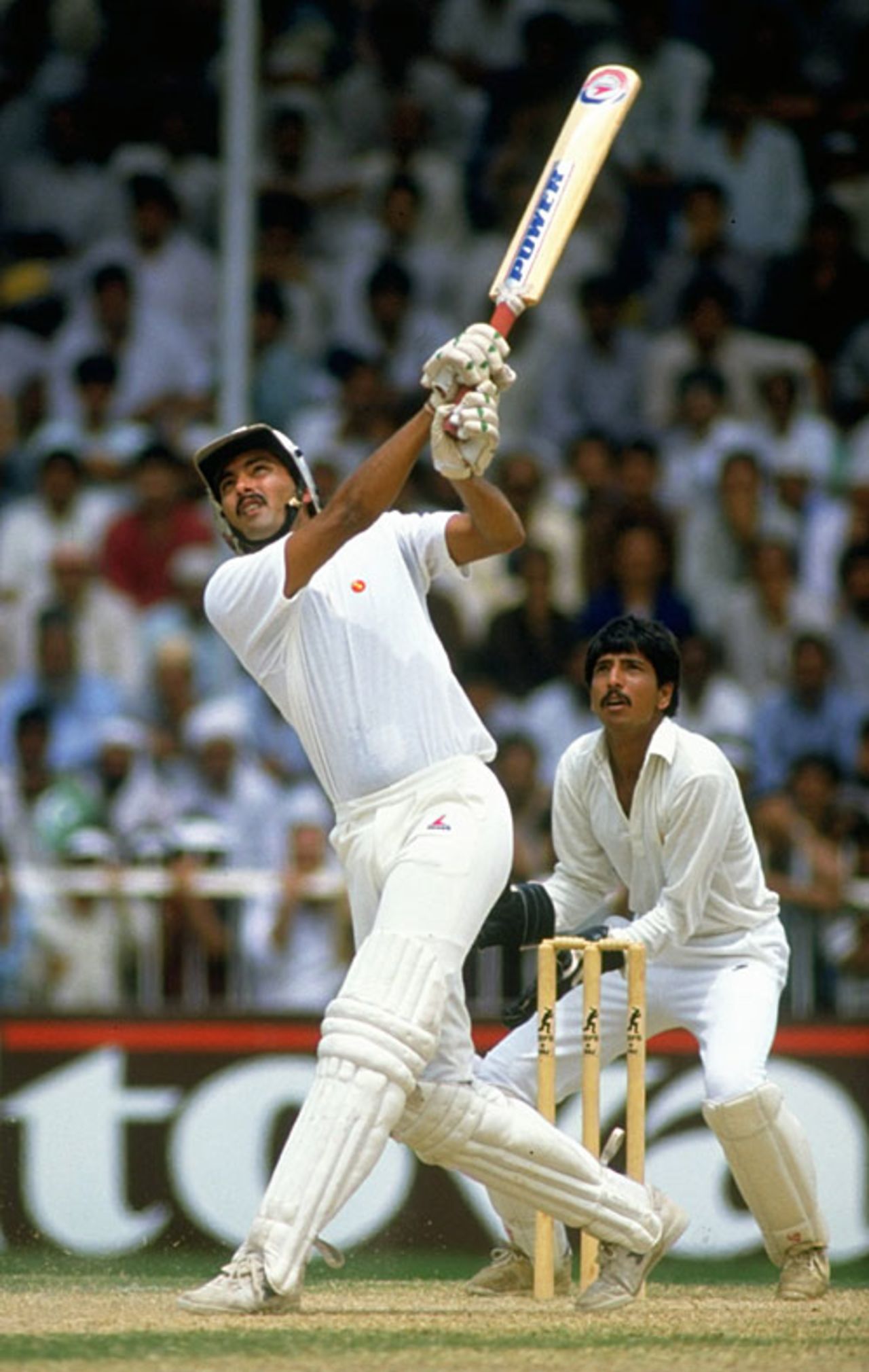 Ravi Shastri in action during a Tournament in Sharjah, January 1, 1987