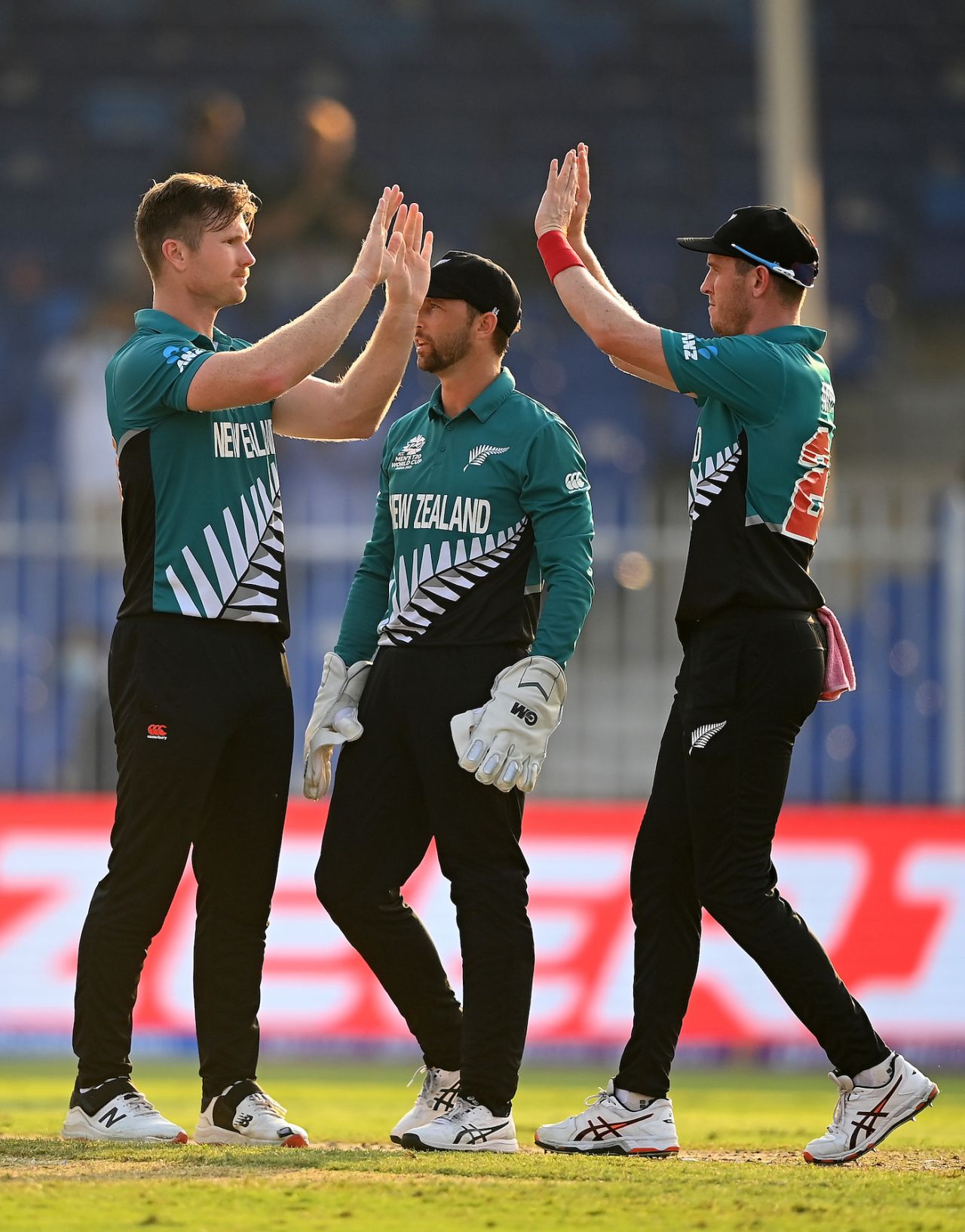 Jimmy Neesham picked up the first wicket for New Zealand, Namibia vs New Zealand, T20 World Cup, Group 2, Sharjah, November 5, 2021