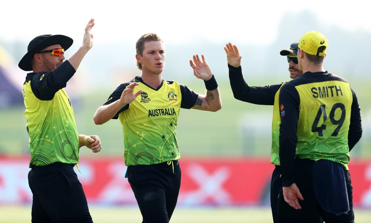 Adam Zampa removed Evin Lewis, Australia vs West Indies, Men's T20 World Cup 2021, Super 12s, Abu Dhabi, November 6, 2021