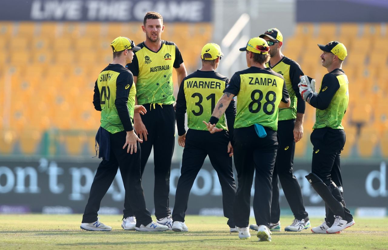 Josh Hazlewood picked up four wickets, Australia vs West Indies, Men's T20 World Cup 2021, Super 12s, Abu Dhabi, November 6, 2021