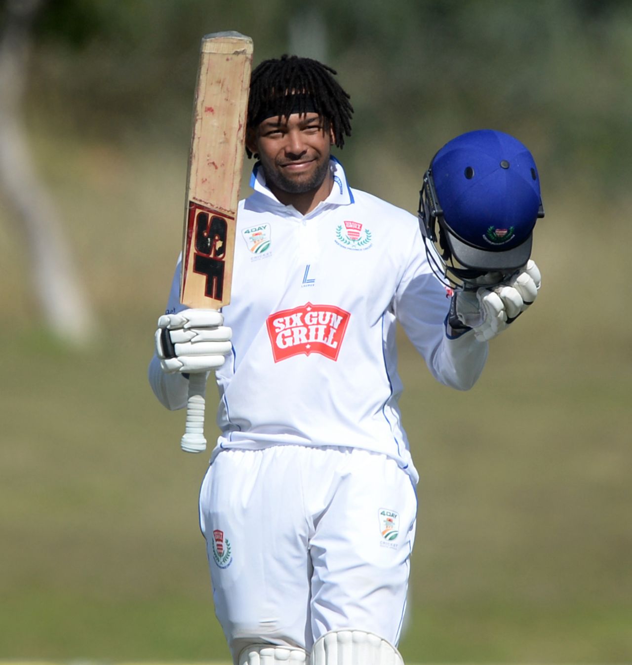 Tony de Zorzi brings out a smile to celebrate his century, Boland vs Western Province, 4-Day Franchise Series, Division 1, Paarl, 2nd day, November 6, 2021