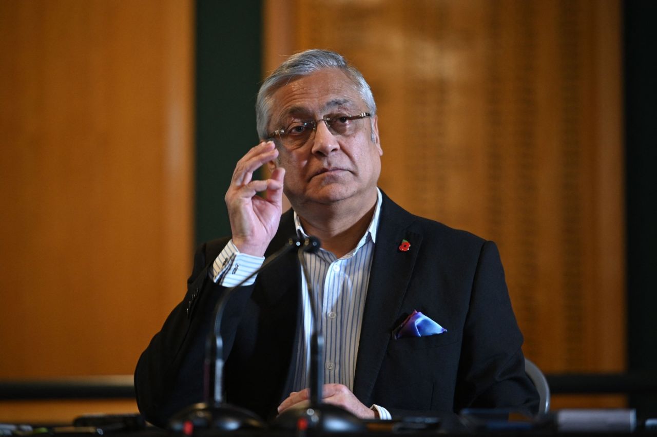 Lord Kamlesh Patel, the new chairman of Yorkshire, at a press conference at Headingley, November 8, 2021