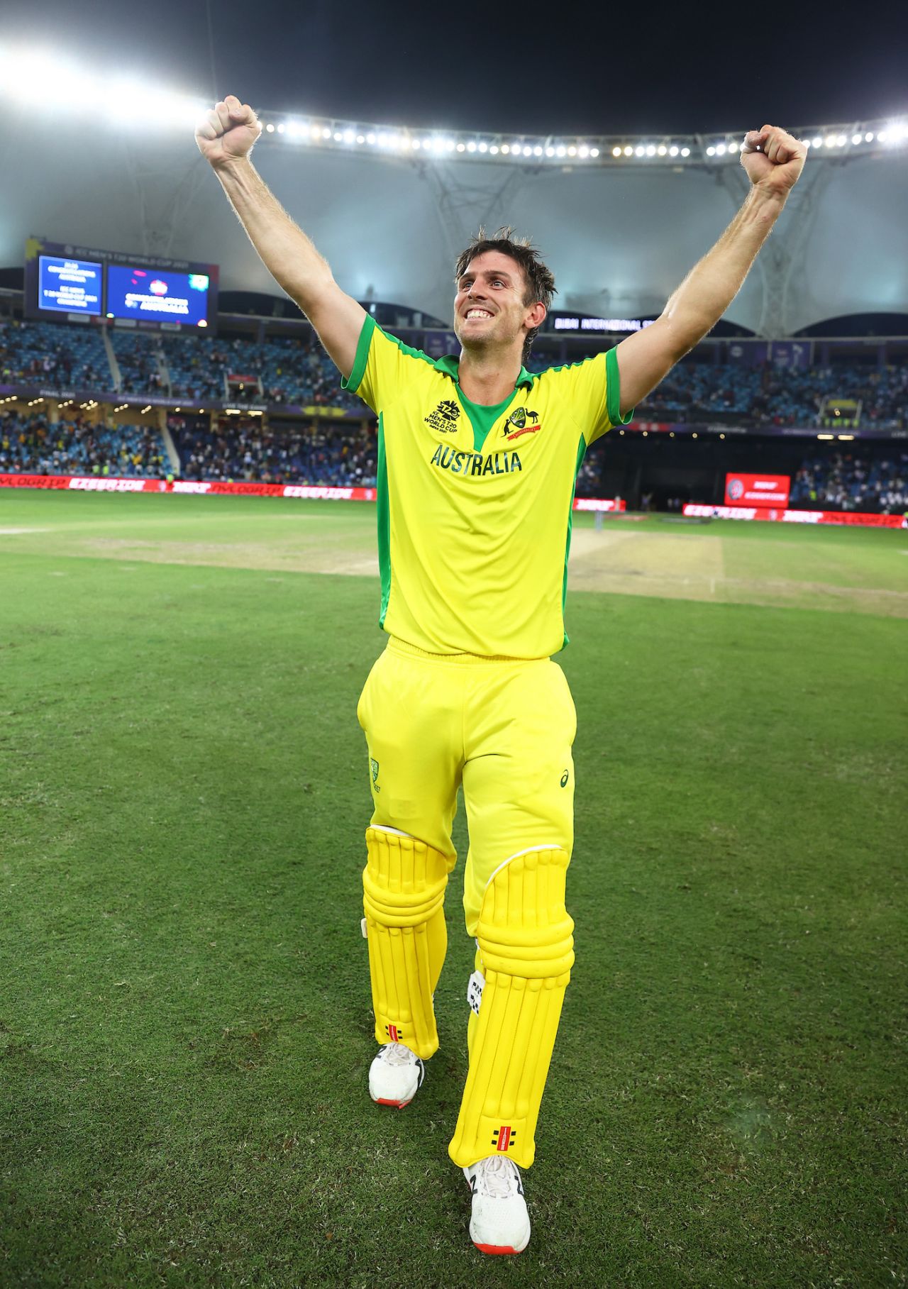 Mitchell Marsh soaks in the win, Australia vs New Zealand, T20 World Cup final, Dubai, November 14, 2021