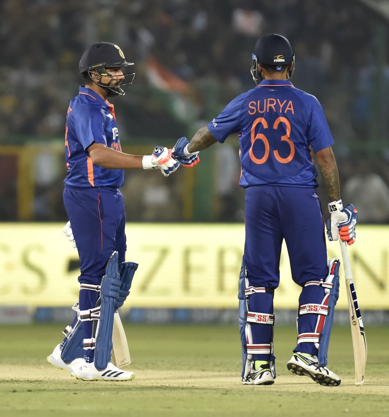 The partnership between Rohit Sharma and Suryakumar Yadav put India on top, India vs New Zealand, 1st T20I, Jaipur, November 17, 2021