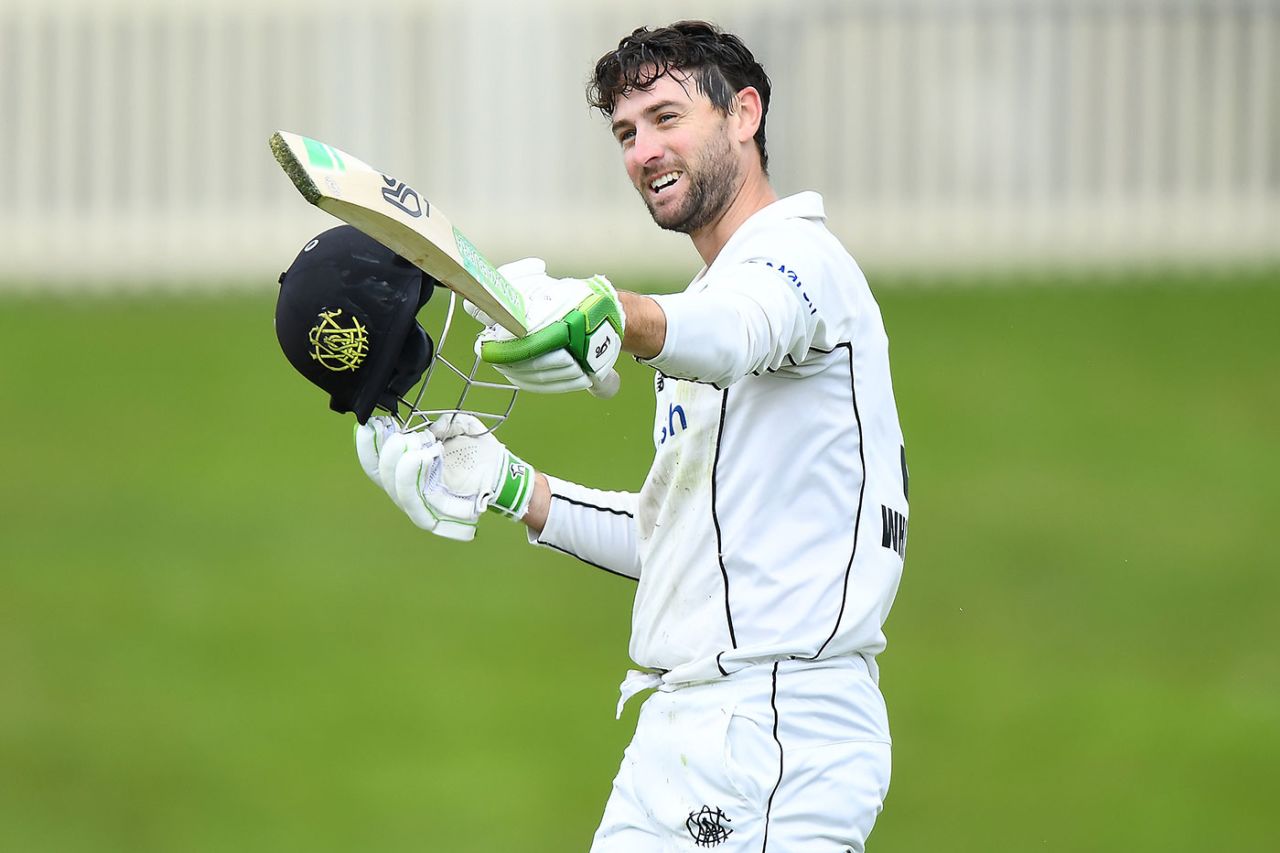 Sam Whiteman batted throughout the opening day, Tasmania vs Western Australia, Sheffield Shield, Hobart, November 21, 2021