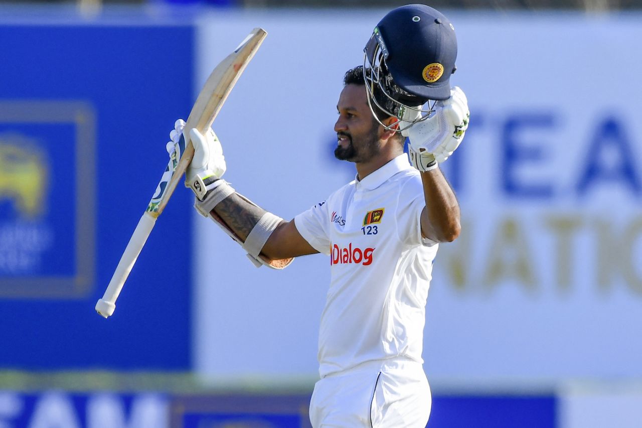 Dimuth Karunaratne continued his good Test form with another century, Sri Lanka vs West Indies, 1st Test, Galle, 1st day, November 21, 2021