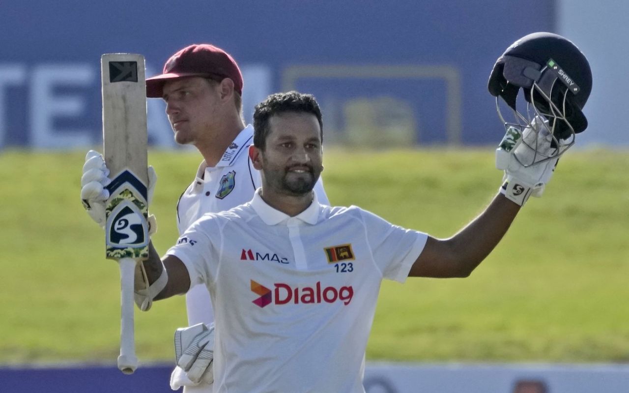Dimuth Karunaratne scored hundreds in consecutive Tests, Sri Lanka vs West Indies, 1st Test, Galle, 1st day, November 21, 2021