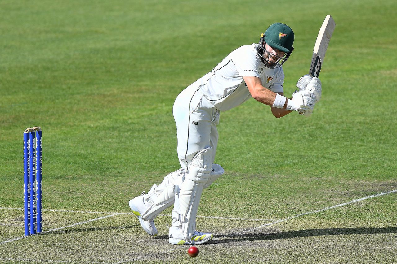 Caleb Jewell helped a strong Tasmania response, Tasmania vs Western Australia, Sheffield Shield, Hobart, November 22, 2021