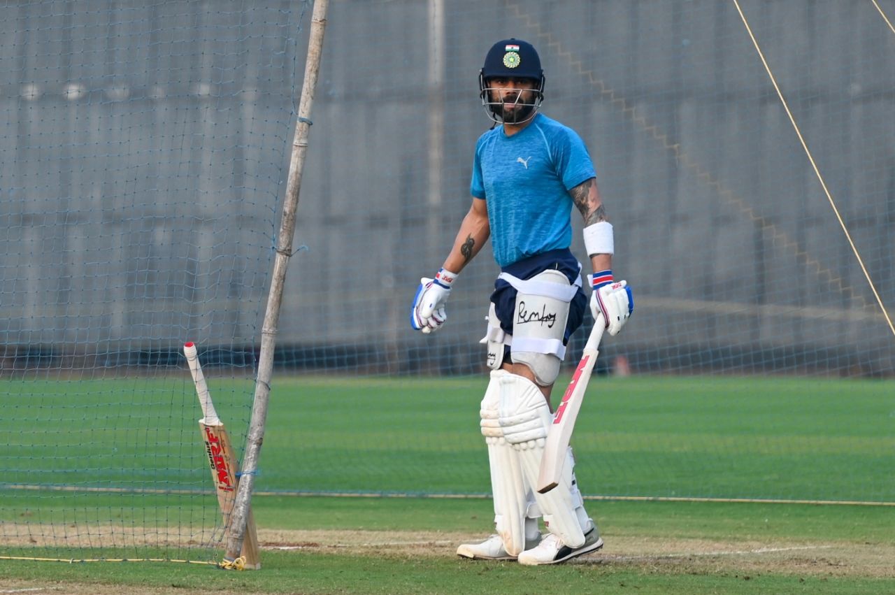 Virat Kohli trains at the Brabourne Stadium during his break from the Test team, Mumbai, November 25, 2021