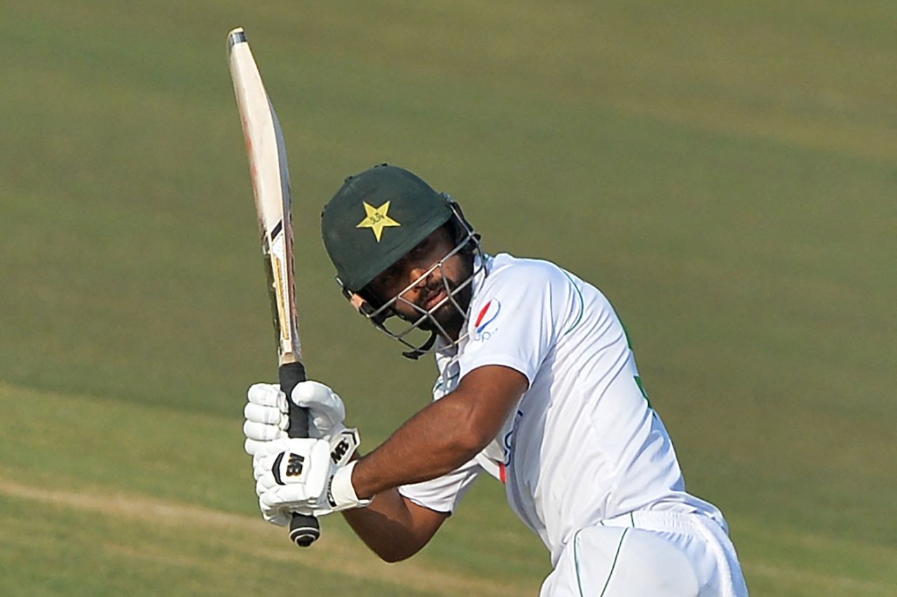 Abdullah Shafique tracks the ball after glancing it fine, Bangladesh vs Pakistan, 1st Test, Chattogram, 2nd day, November 27, 2021