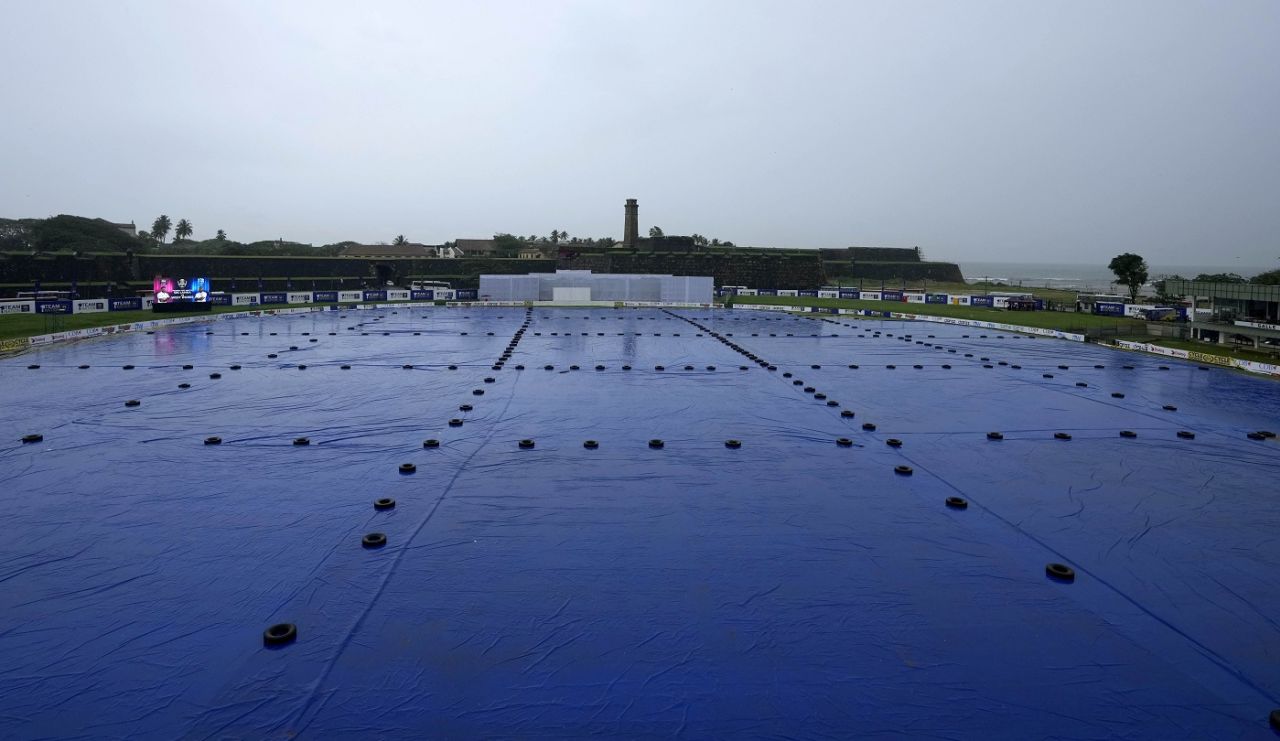 Rain threatened to wipe out the first session in Galle, Sri Lanka vs West Indies, 2nd Test, Galle, November 29, 2021