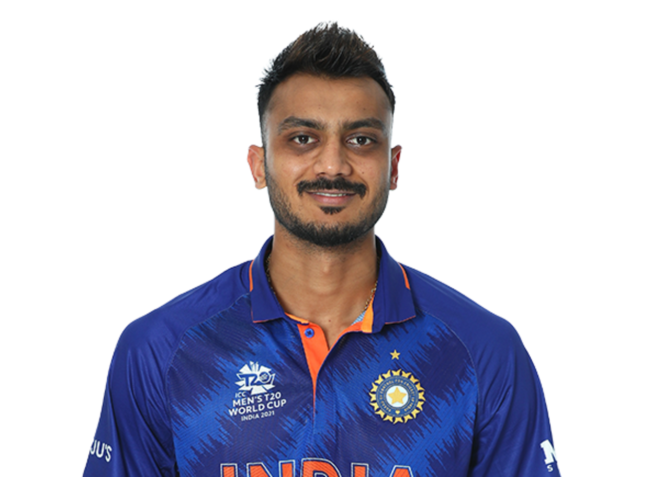 Axar Patel player page headshot cutout 2021