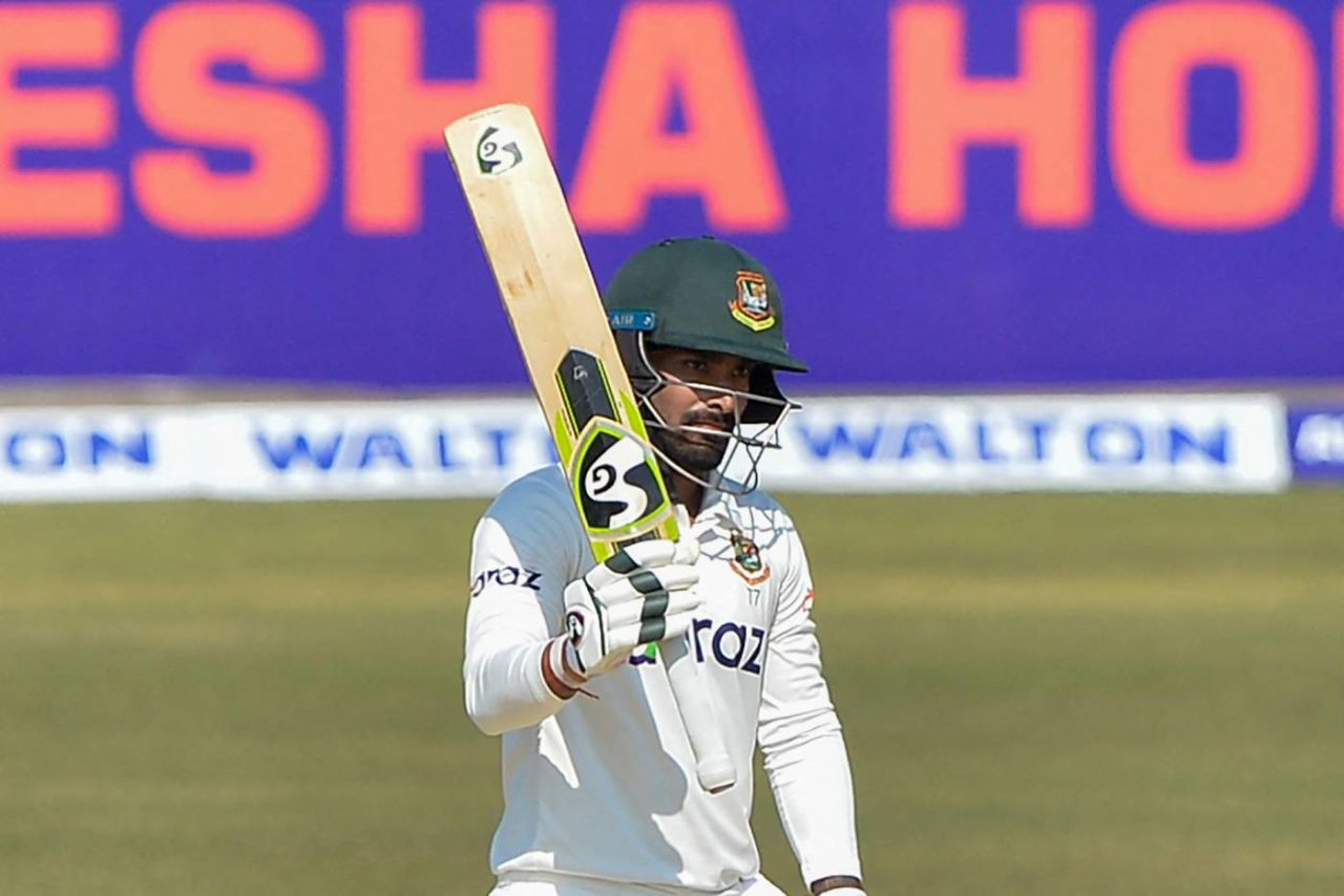 Liton Das followed up his first-innings ton with a fifty, Bangladesh vs Pakistan, 1st Test, Chattogram, 4th day, November 29, 2021