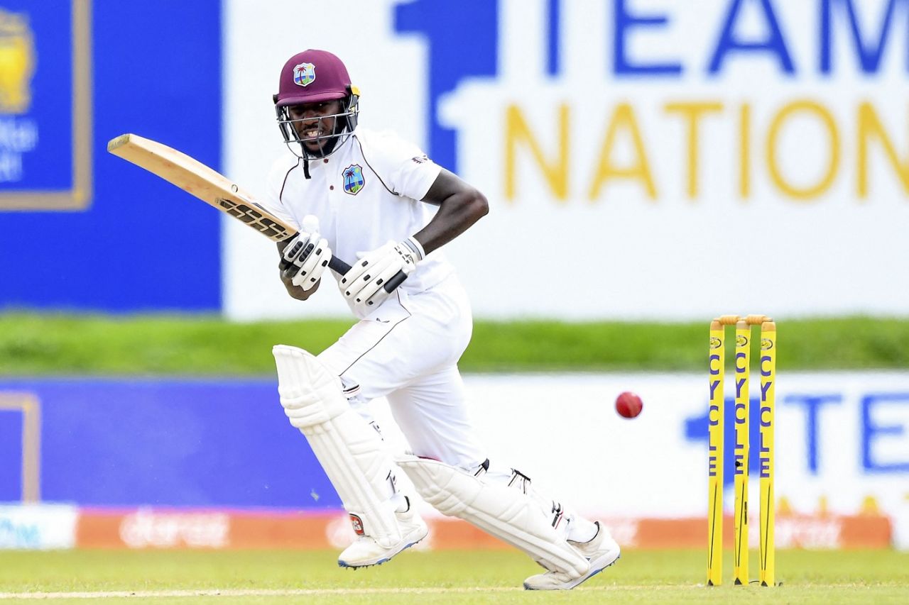 Jermaine Blackwood plays on the leg side, Sri Lanka vs West Indies, 2nd Test, Galle, 2nd day, November 30, 2021